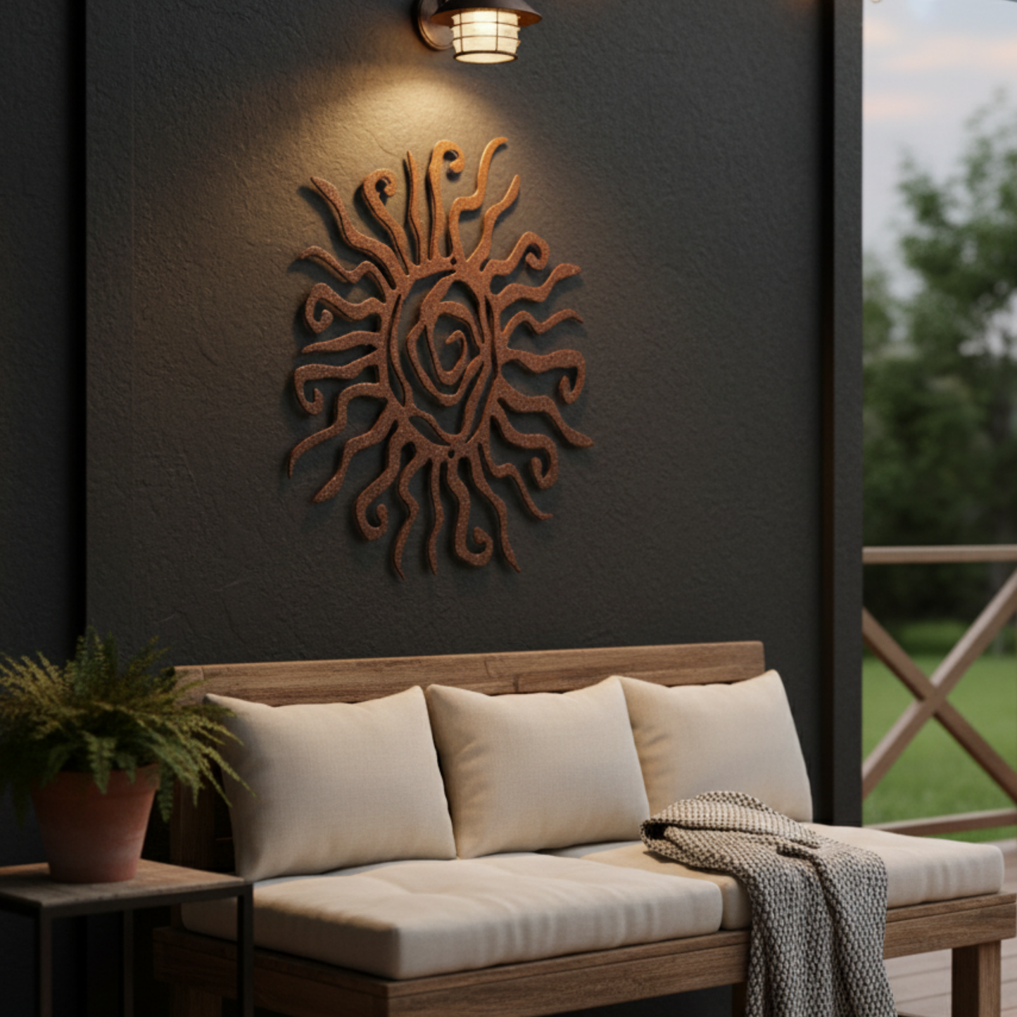 Wacky Sun Metal Wall Art
