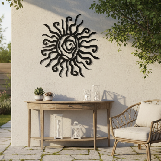 Wacky Sun Metal Wall Art