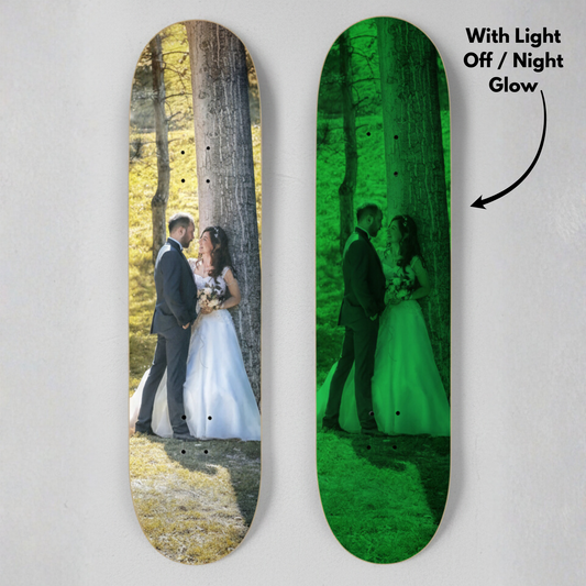 Custom Skateboard Night glow